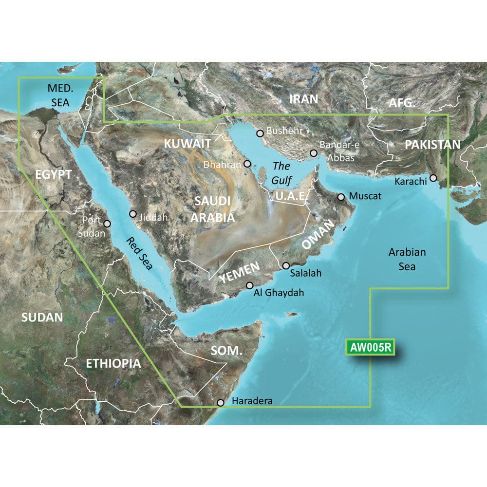Garmin BlueChart® g3 HD - HAW005R - The Gulf & Red Sea - microSD™/ SD™ - Cartography | Garmin BlueChart Foreign - Garmin
