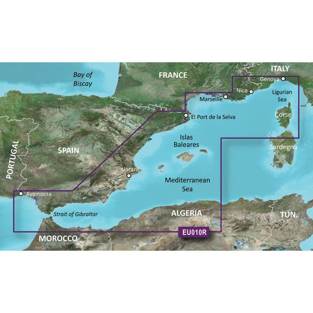 Garmin BlueChart® g3 HD - HXEU010R - Spain Mediterranean Coast - microSD™/ SD™ - Cartography | Garmin BlueChart Foreign - Garmin