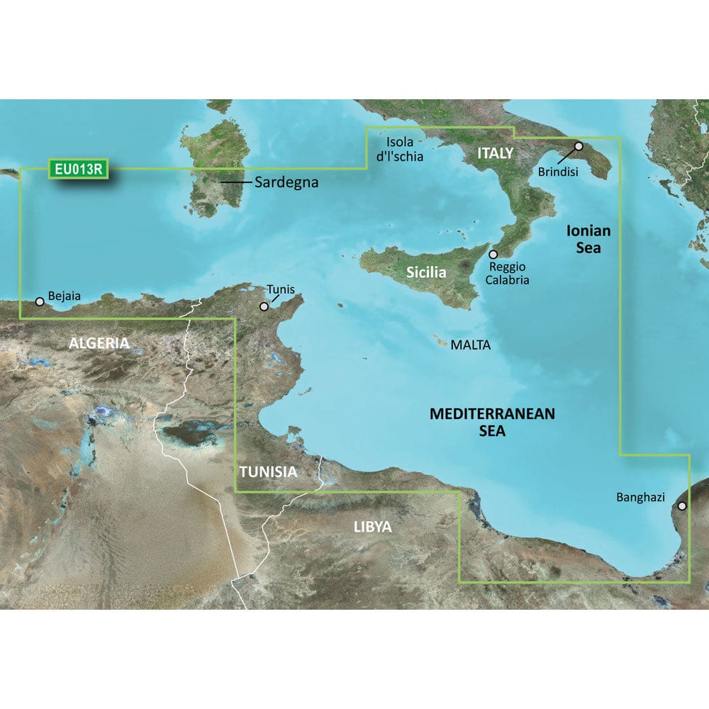 Garmin BlueChart® g3 HD - HXEU013R - Italy Southwest & Tunisia - microSD™/ SD™ - Cartography | Garmin BlueChart Foreign - Garmin