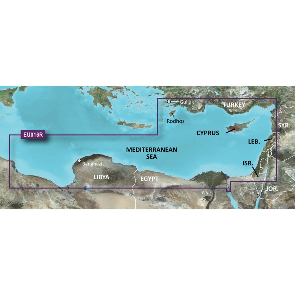 Garmin BlueChart® g3 HD - HXEU016R - Mediterranean Southeast - microSD™/ SD™ - Cartography | Garmin BlueChart Foreign - Garmin