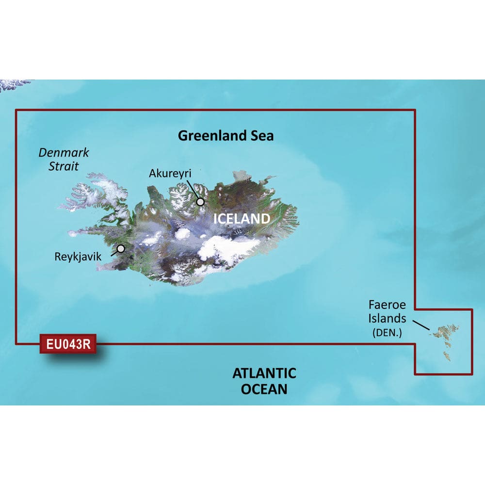 Garmin BlueChart® g3 HD - HXEU043R - Iceland & Faeroe Islands - microSD™/ SD™ - Cartography | Garmin BlueChart Foreign - Garmin