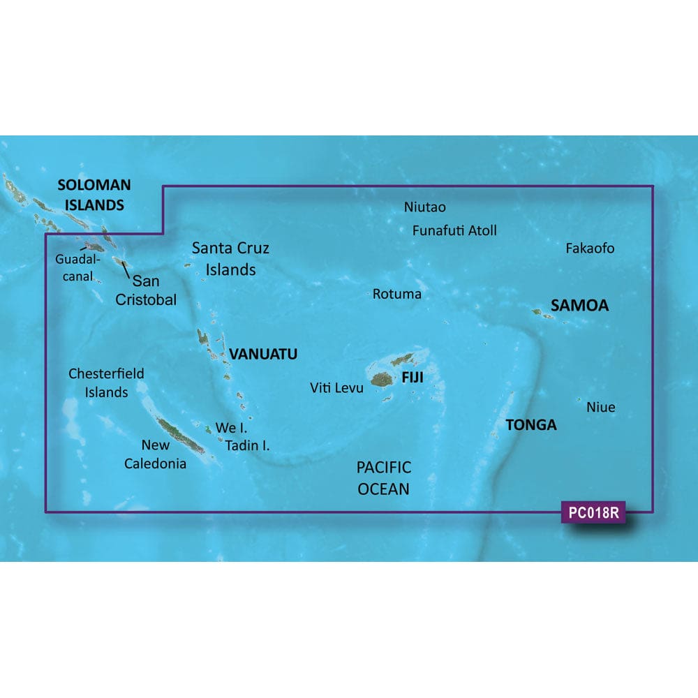 Garmin BlueChart® g3 HD - HXPC018R - New Caledonia To Fiji - microSD™/ SD™ - Cartography | Garmin BlueChart Foreign - Garmin
