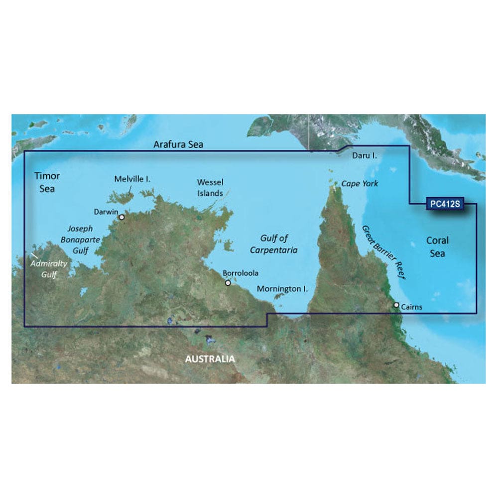 Garmin BlueChart® g3 HD - HXPC412S - Admiralty Gulf Wa To Cairns - microSD™/ SD™ - Cartography | Garmin BlueChart Foreign - Garmin