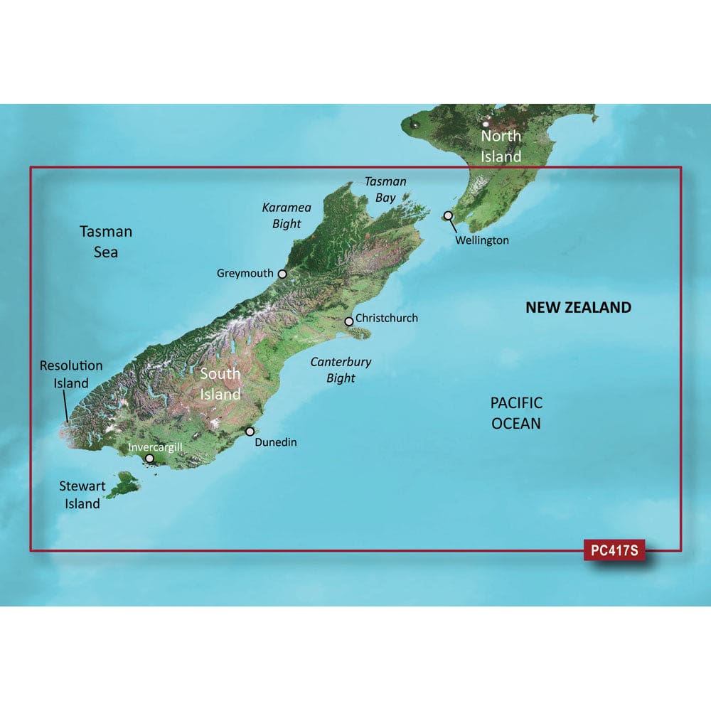 Garmin BlueChart® g3 HD - HXPC417S - New Zealand South - microSD™/ SD™ - Cartography | Garmin BlueChart Foreign - Garmin