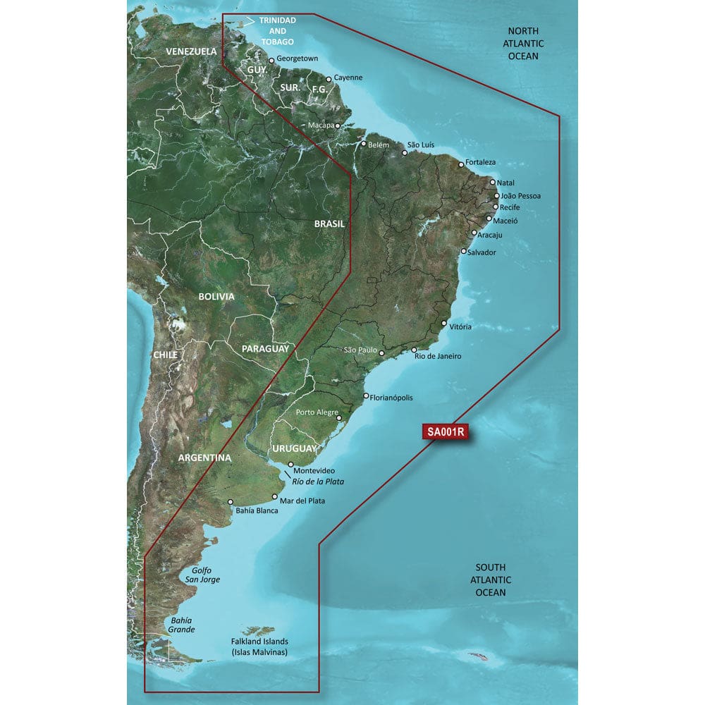 Garmin BlueChart® g3 HD - HXSA001R - South America East Coast - microSD™/ SD™ - Cartography | Garmin BlueChart Foreign - Garmin
