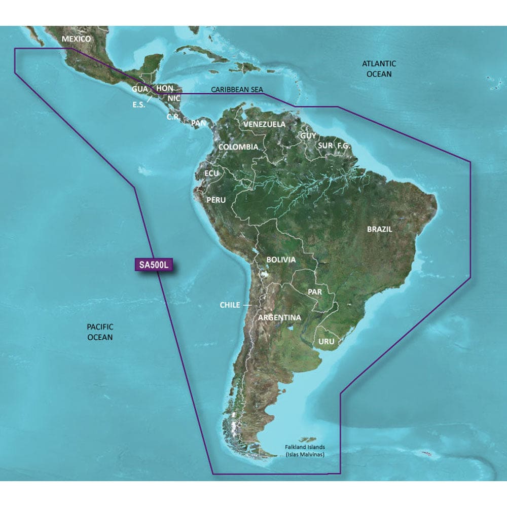 Garmin BlueChart® g3 HD - HXSA600X - South America - microSD™/ SD™ - Cartography | Garmin BlueChart Foreign - Garmin