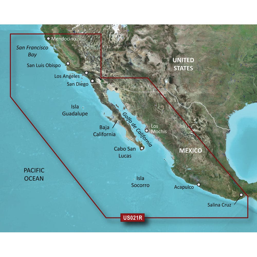 Garmin BlueChart® g3 HD - HXUS021R - California - Mexico - microSD™/ SD™ - Cartography | Garmin BlueChart - Garmin