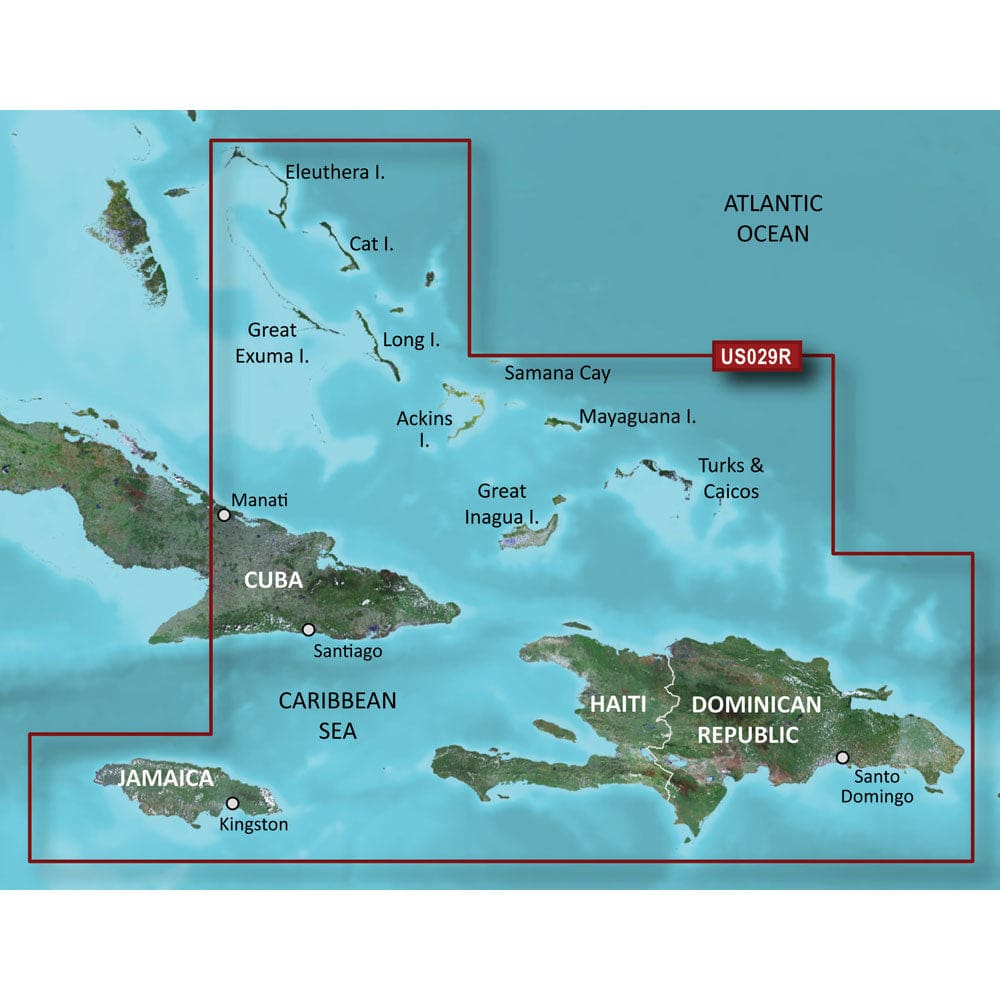 Garmin BlueChart® g3 HD - HXUS029R - Southern Bahamas - microSD™/ SD™ - Cartography | Garmin BlueChart - Garmin