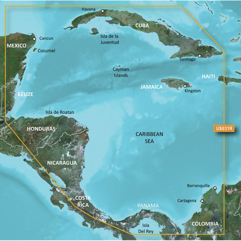 Garmin BlueChart® g3 HD - HXUS031R - Southwest Caribbean - microSD™/ SD™ - Cartography | Garmin BlueChart - Garmin