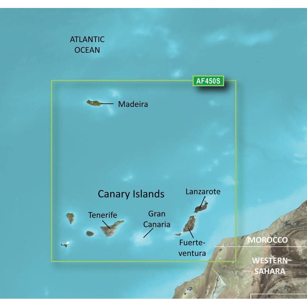 Garmin BlueChart® g3 Vision® HD - VAF450S - Madeira & Canary Islands - microSD™/ SD™ - Cartography | Garmin BlueChart Vision Foreign -