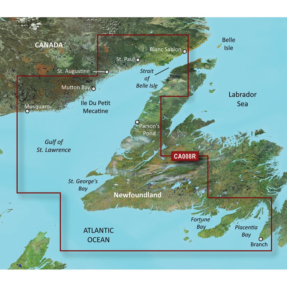 Garmin BlueChart® g3 Vision® HD - VCA008R - Newfoundland West - microSD™/ SD™ - Cartography | Garmin BlueChart Vision Foreign - Garmin