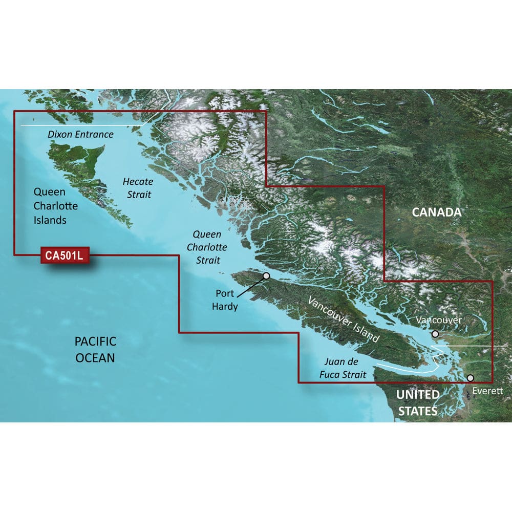 Garmin BlueChart® g3 Vision® HD - VCA501L - Vancouver Island - Dixon Entrance - microSD™/ SD™ - Cartography | Garmin BlueChart Vision