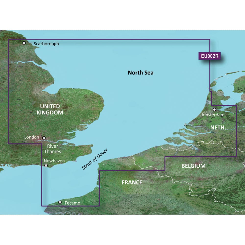 Garmin BlueChart® g3 Vision® HD - VEU002R - Dover to Amsterdam & England Southeast - microSD™/ SD™ - Cartography | Garmin BlueChart Vision