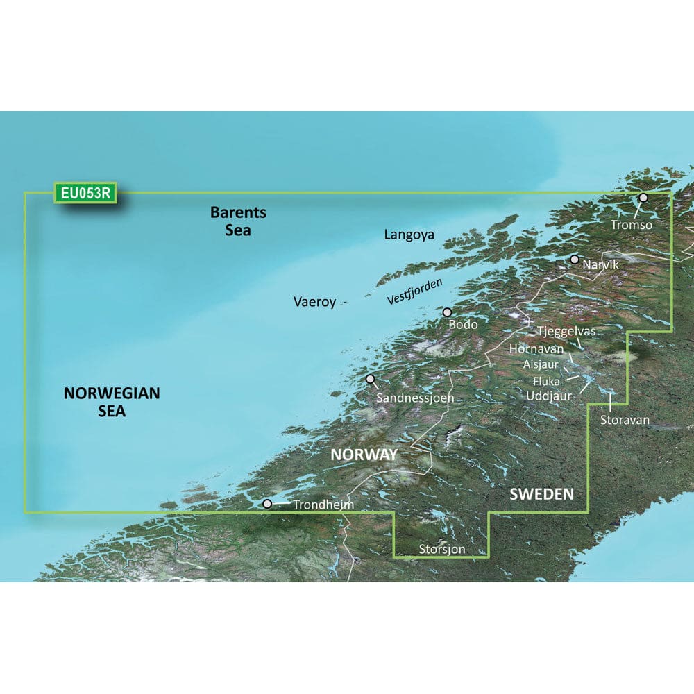 Garmin BlueChart® g3 Vision® HD - VEU053R - Trondheim - Tromsø - microSD™/ SD™ - Cartography | Garmin BlueChart Vision Foreign - Garmin
