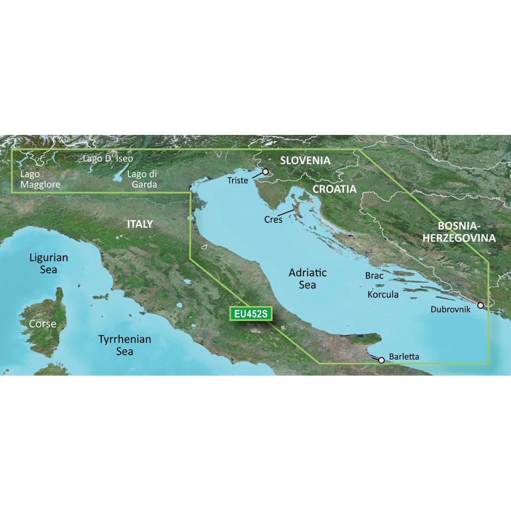 Garmin BlueChart® g3 Vision® HD - VEU452S - Adriatic Sea North Coast - microSD™/ SD™ - Cartography | Garmin BlueChart Vision Foreign -