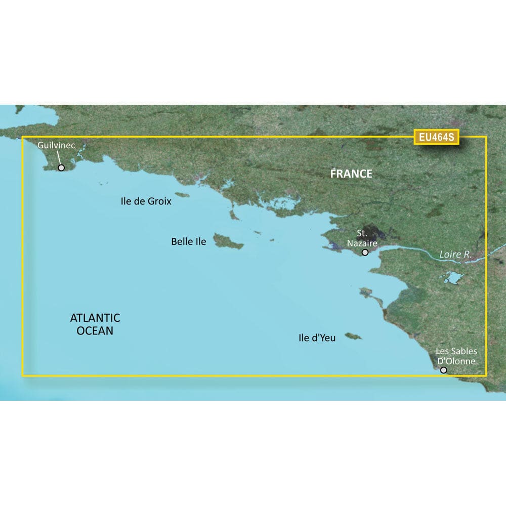 Garmin BlueChart® g3 Vision® HD - VEU464S - Penmarch to Les Sables d’Olonne - microSD™/ SD™ - Cartography | Garmin BlueChart Vision Foreign