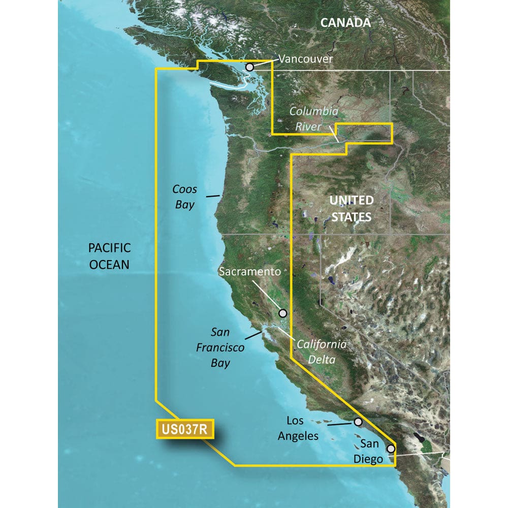 Garmin BlueChart® g3 Vision® HD - VUS037R - Vancouver - San Diego - microSD™/ SD™ - Cartography | Garmin BlueChart Vision - Garmin
