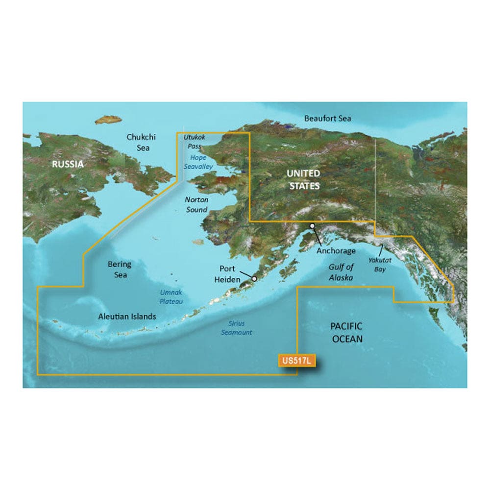 Garmin BlueChart® g3 Vision® HD - VUS517L - Alaska South - microSD™/ SD™ - Cartography | Garmin BlueChart Vision - Garmin