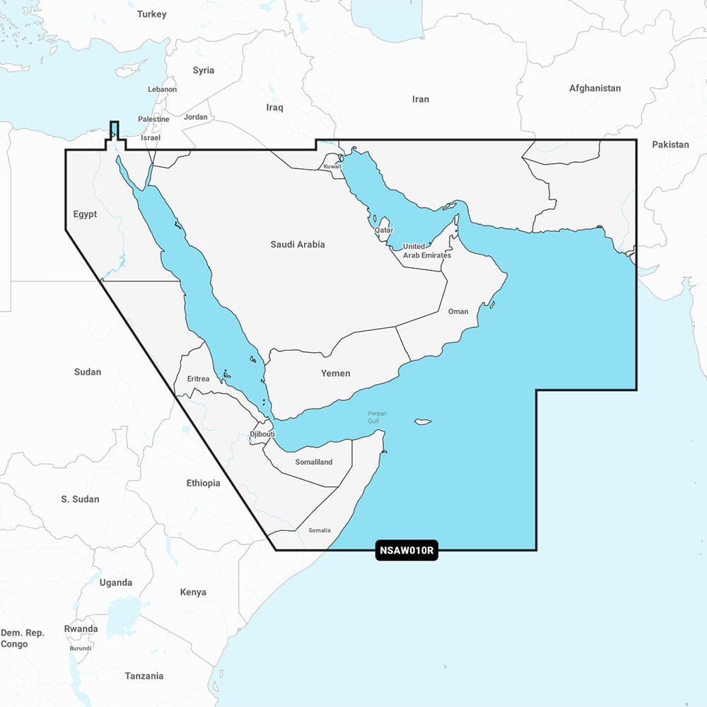 Garmin Navionics+ NSAW010R - The Gulf & Red Sea - Marine Chart - Cartography | Garmin Navionics+ Foreign - Garmin