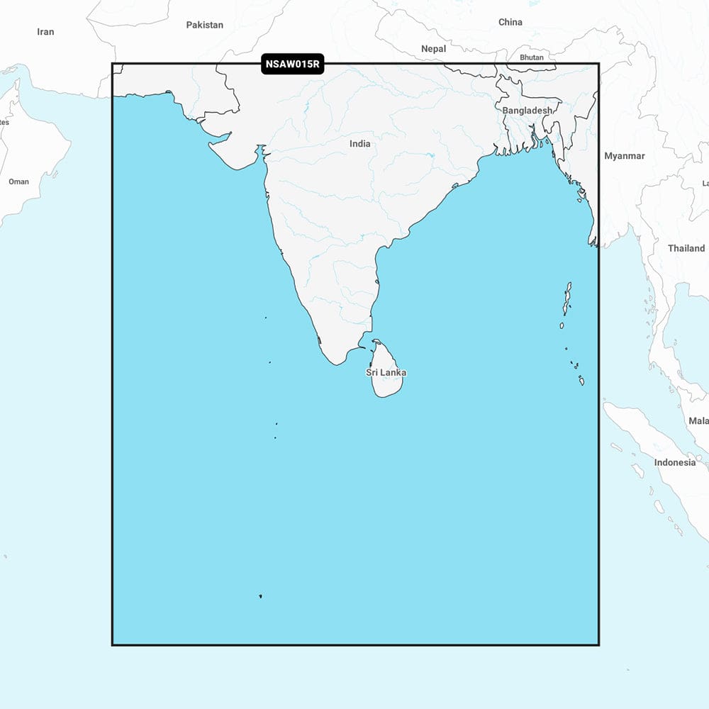 Garmin Navionics+ NSAW015R - Indian Subcontinent - Marine Chart - Cartography | Garmin Navionics+ Foreign - Garmin
