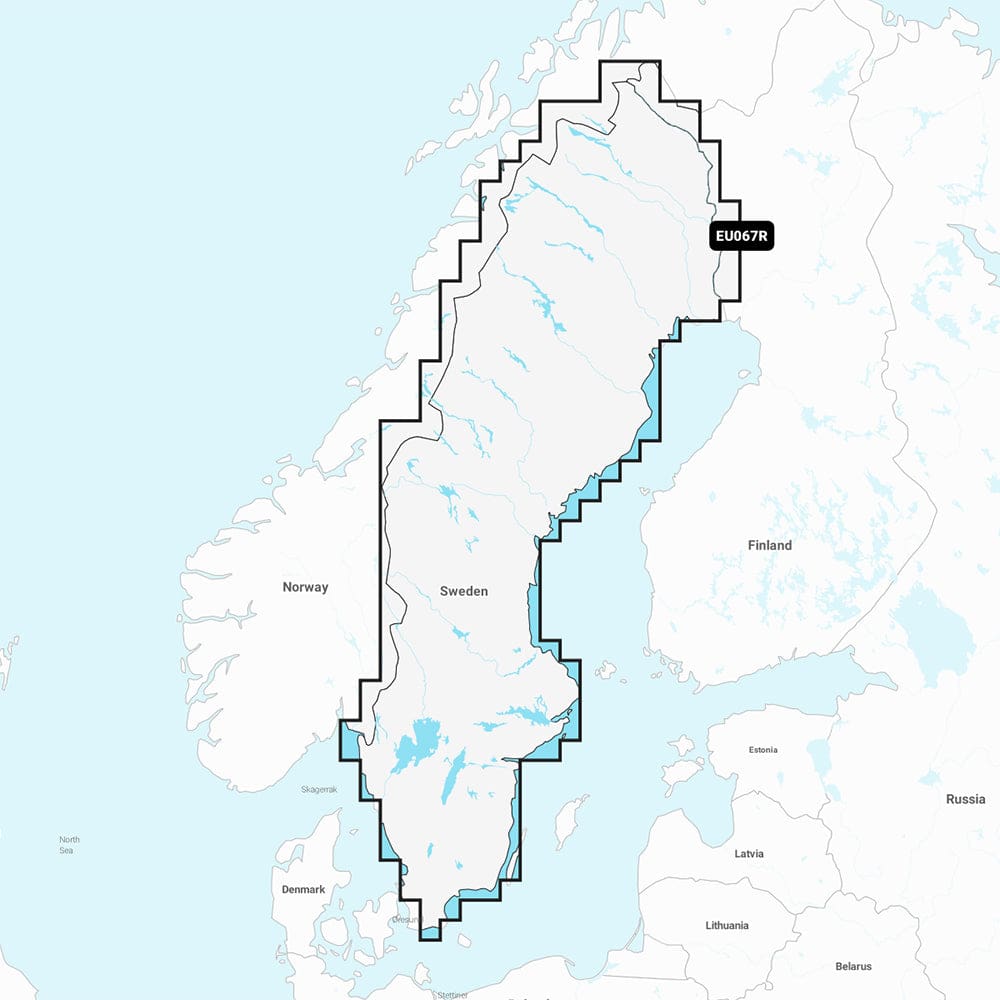 Garmin Navionics+ NSEU067R - Sweden Lakes & Rivers - Marine Chart - Cartography | Garmin Navionics+ Foreign - Garmin