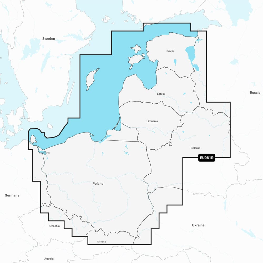 Garmin Navionics+ NSEU081R - Baltic Sea East Coast - Marine Chart - Cartography | Garmin Navionics+ Foreign - Garmin