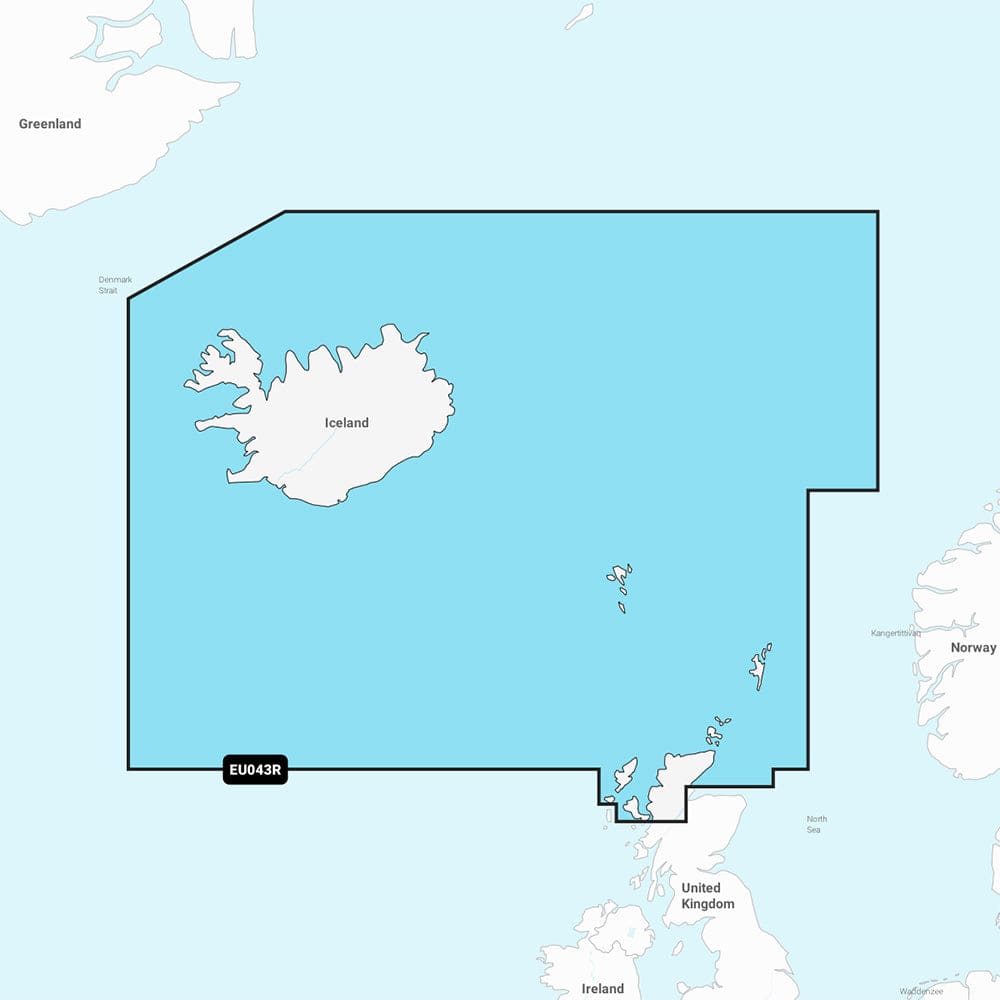 Garmin Navionics Vision+ NVEU043R - Iceland to Orkney - Marine Chart - Cartography | Garmin Navionics Vision+ - Foreign - Garmin
