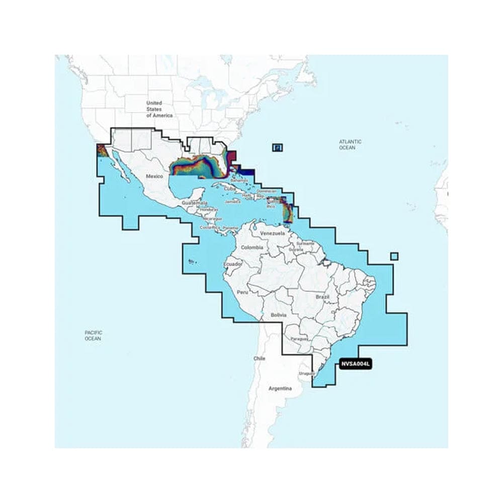 Garmin Navionics Vision+™ NVSA004L -Mexico the Caribbean to Brazil - Inland & Coastal Marine Charts - Cartography | Garmin Navionics Vision+