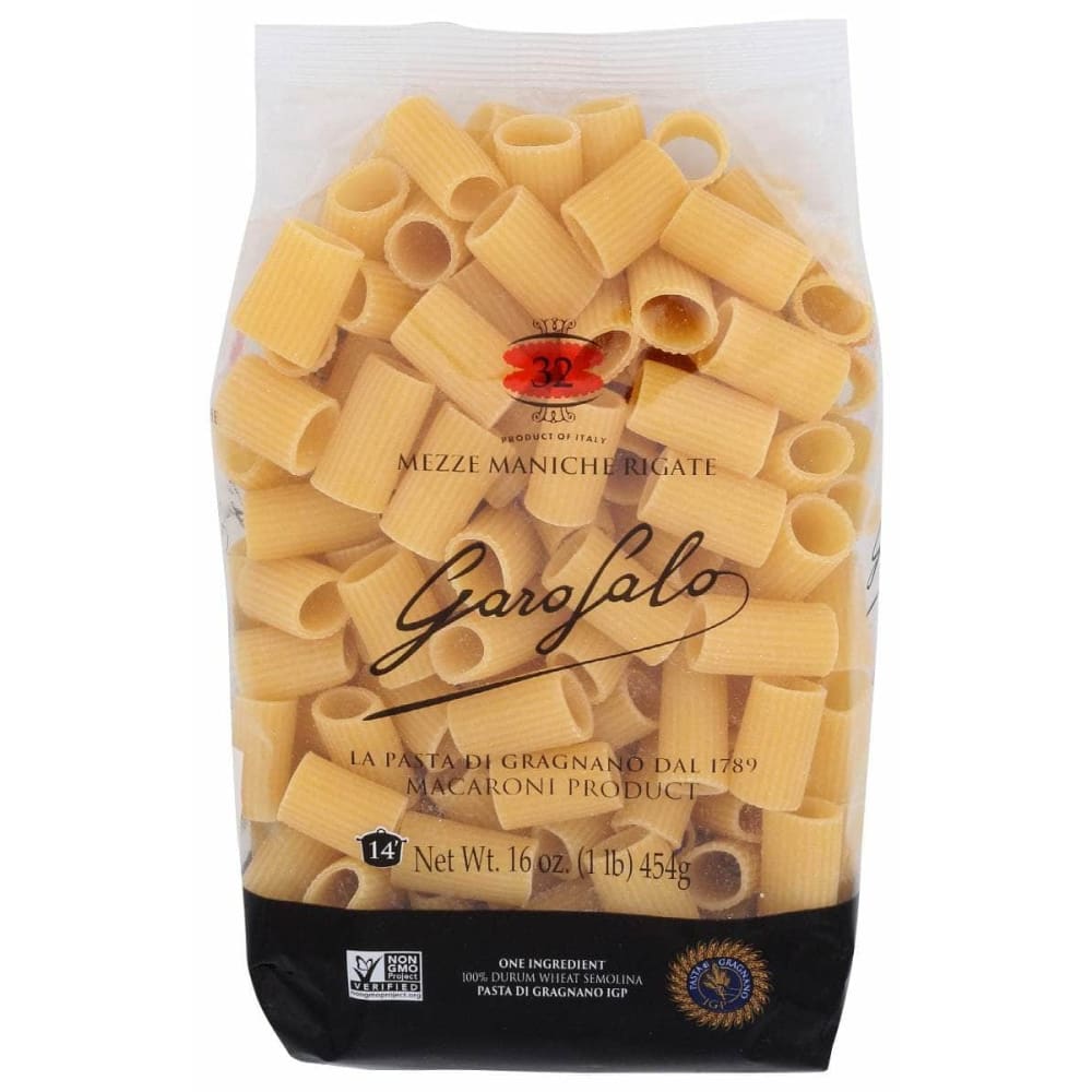 GAROFALO Grocery > Meal Ingredients > Noodles & Pasta GAROFALO Mezze Maniche Rigate Pasta, 16 oz