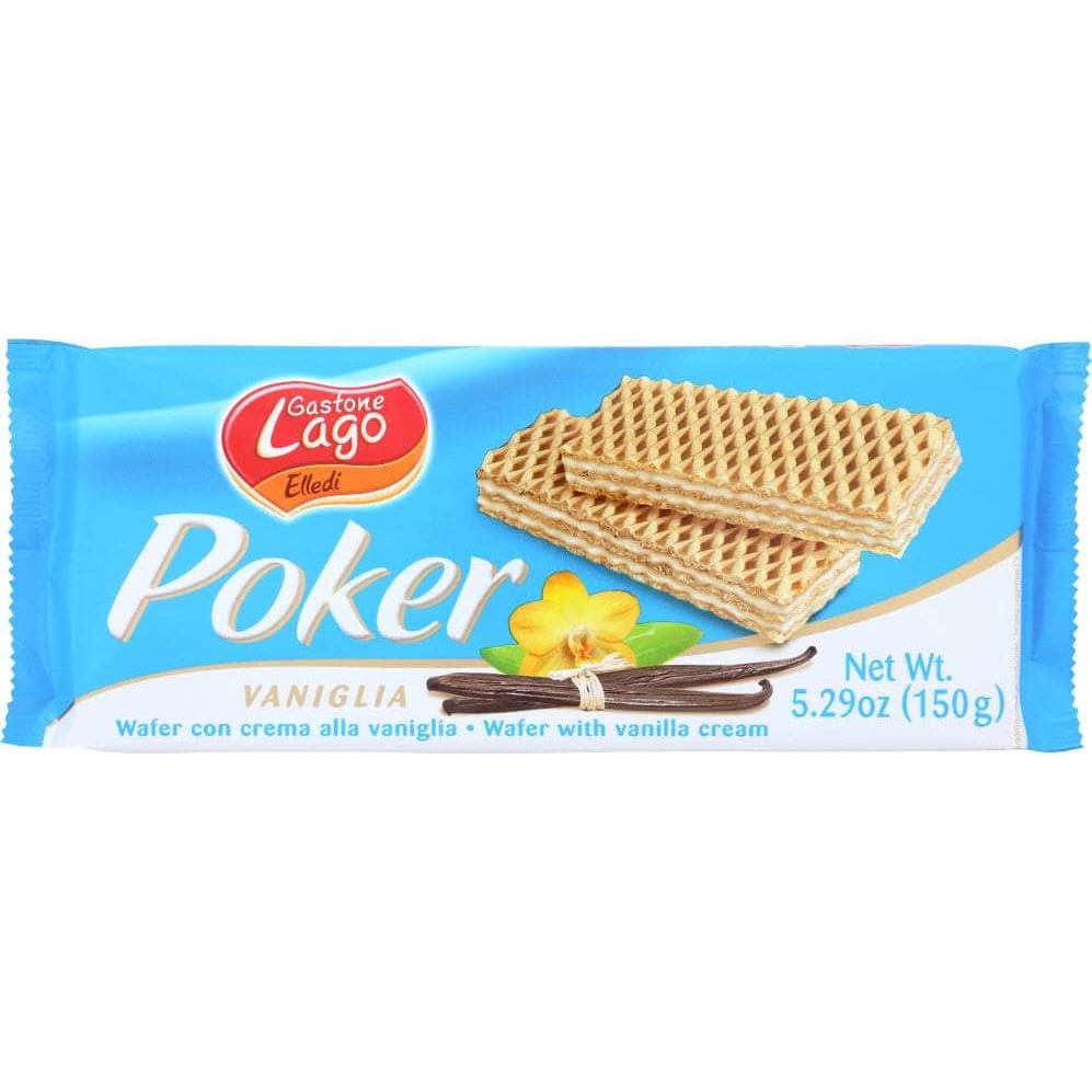 Gastone Lago Gastone Lago Cookie Vanilla Cream Wafer Poker, 5.29 oz