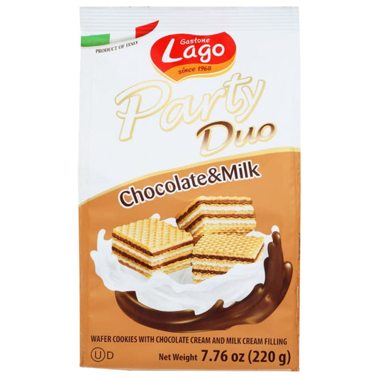 GASTONE LAGO: Party Duo Cocoa Milk Wafer Cookies 7.76 oz (Pack of 5) - Grocery > Snacks > Cookies - GASTONE LAGO