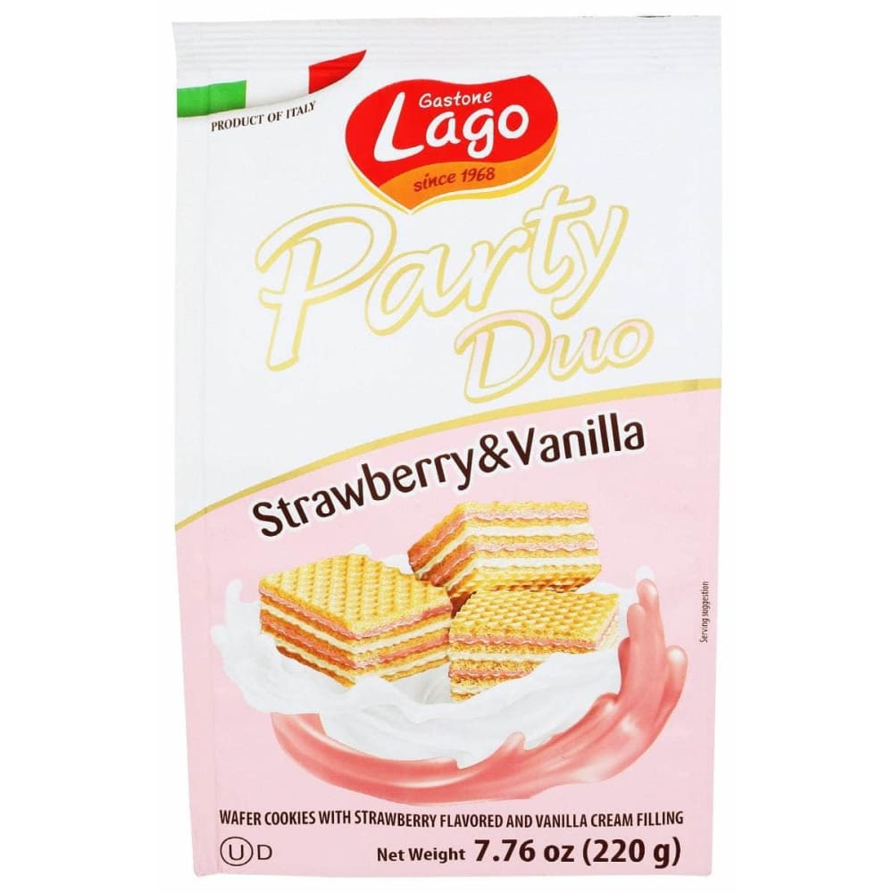 GASTONE LAGO GASTONE LAGO Party Duo Strawberry Vanilla Wafers, 7.76 oz