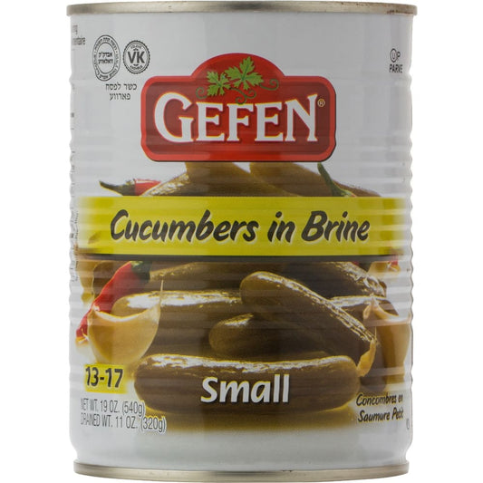 GEFEN: Cucumbers Small In Brine 19 oz (Pack of 4) - Grocery > Meal Ingredients > Canned Fruits & Vegetables - GEFEN