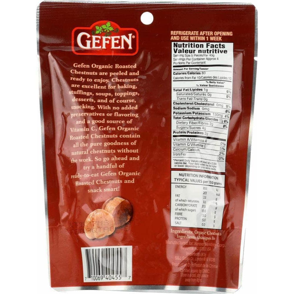 Gefen Gefen Whole Chestnuts Roasted and Peeled, 5.2 oz