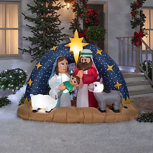 Gemmy 5’ Airblown Inflatable Starry Nativity Scene - Home/Seasonal/Holiday/Holiday Decor/Christmas Decor/ - Gemmy