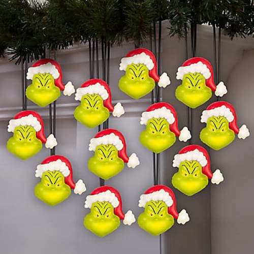 Gemmy EmoteGlow 12’ Grinch Musical Christmas Light String - Home/Seasonal/Holiday/Holiday Decor/Christmas Lights/ - Gemmy