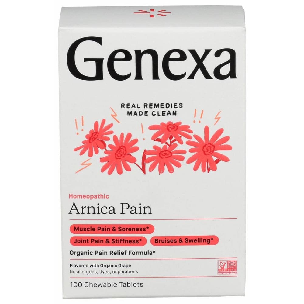 GENEXA Health > Natural Remedies > Pain Relief Medicine GENEXA Arnica Organic Pain Relief, 100 tb