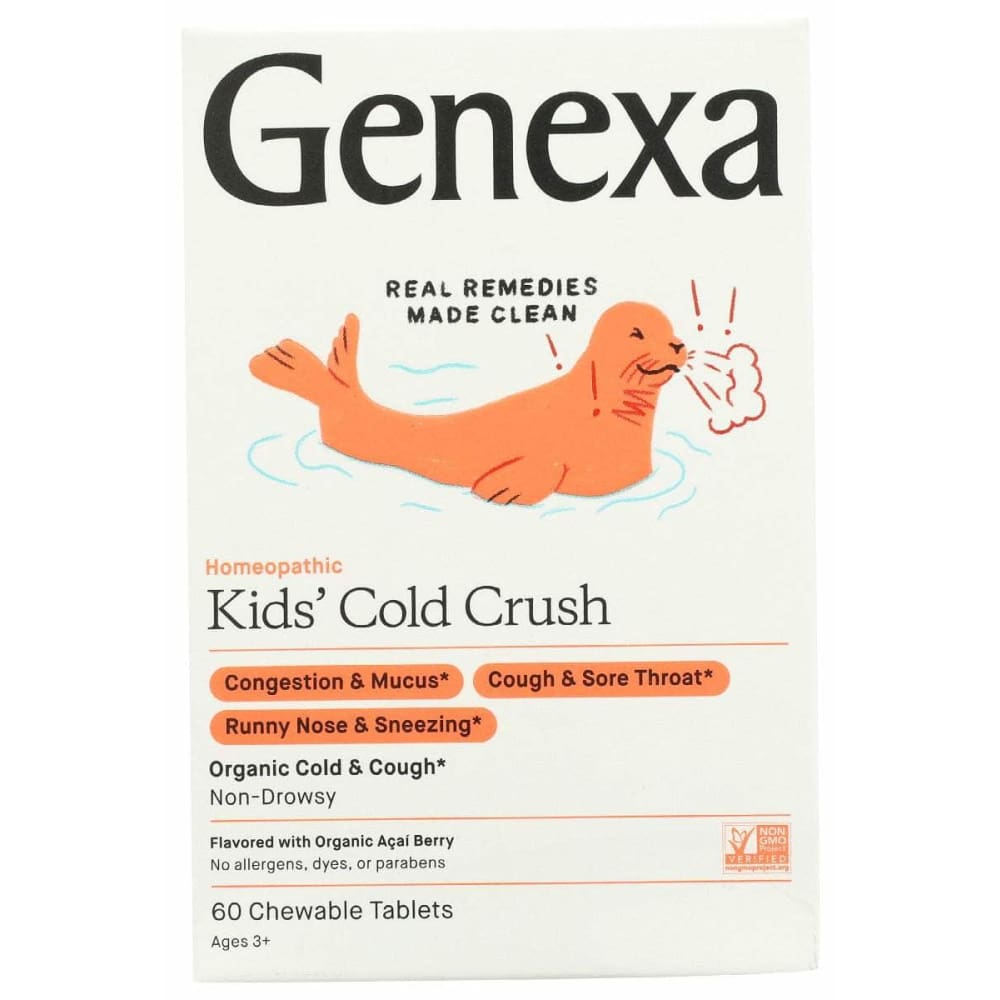 GENEXA Health > Natural Remedies > Cold, Flu, Cough, Sore Throat GENEXA Kids Cold Crush, 60 tb