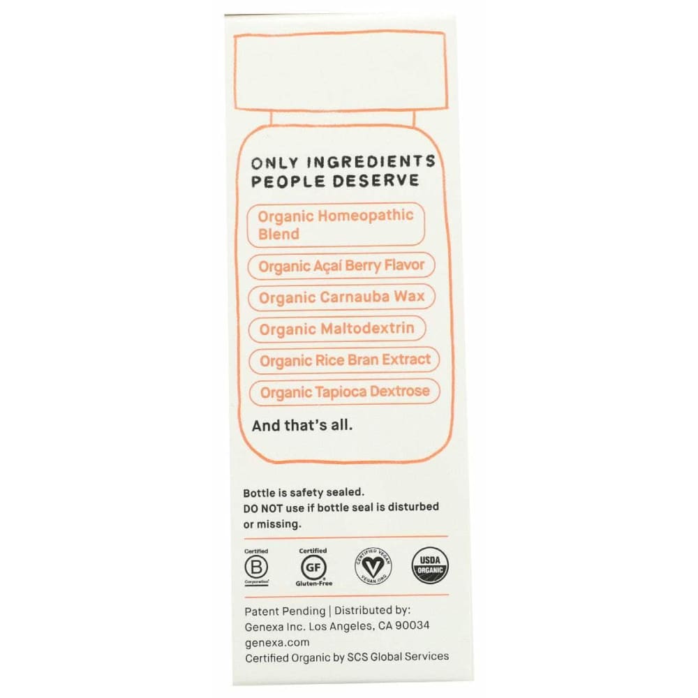 GENEXA Health > Natural Remedies > Cold, Flu, Cough, Sore Throat GENEXA Kids Cold Crush, 60 tb