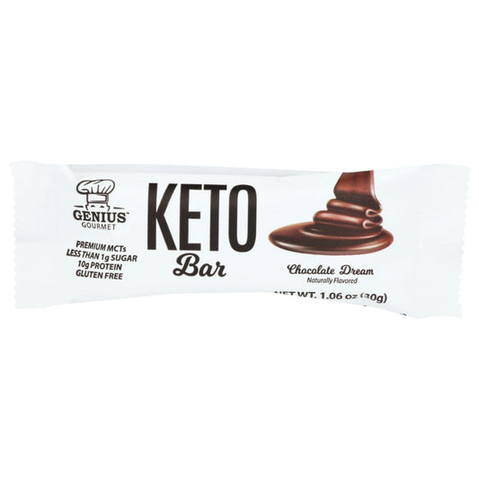 GENIUS GOURMET KETO BARS: Chocolate Dream Bar 1.09 oz (Pack of 6) - Grocery > Nutritional Bars - GENIUS GOURMET KETO BARS