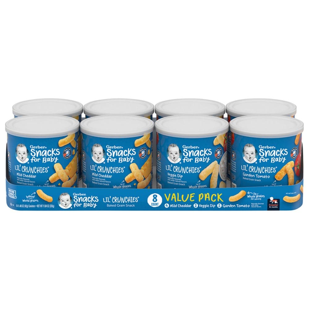 Gerber Lil’ Crunchies Baked Corn Snack Variety Pack (1.48 oz. 8 ct.) - Baby Feeding Productsâ€‹ - Gerber