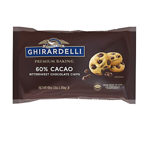 Ghirardelli 60% Cacao Bittersweet Chocolate Premium Baking Chips 3 lbs. - Home/Grocery/Baking Ingredients/Baking Needs/ - Ghirardelli