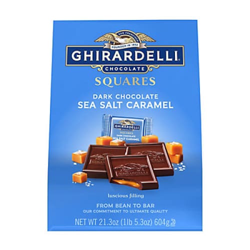 Ghirardelli Dark Sea Salt Caramel Squares - Home/Seasonal/Holiday/Holiday Candy & Gift Baskets/ - Ghirardelli