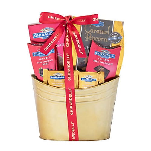 Ghirardelli Golden Planter - Home/Seasonal/Holiday/Holiday Candy & Gift Baskets/ - Houdini