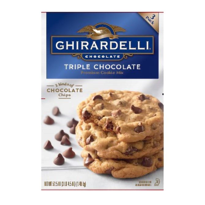 Ghirardelli Ghirardelli Triple Chocolate Cookie Mix 3 pk. - Home/Grocery Household & Pet/Canned & Packaged Food/Baking & Cooking