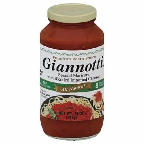 GIANNOTTI Grocery > Pantry > Pasta and Sauces GIANNOTTI: Marinara Sauce With Imported Cheese, 26 oz