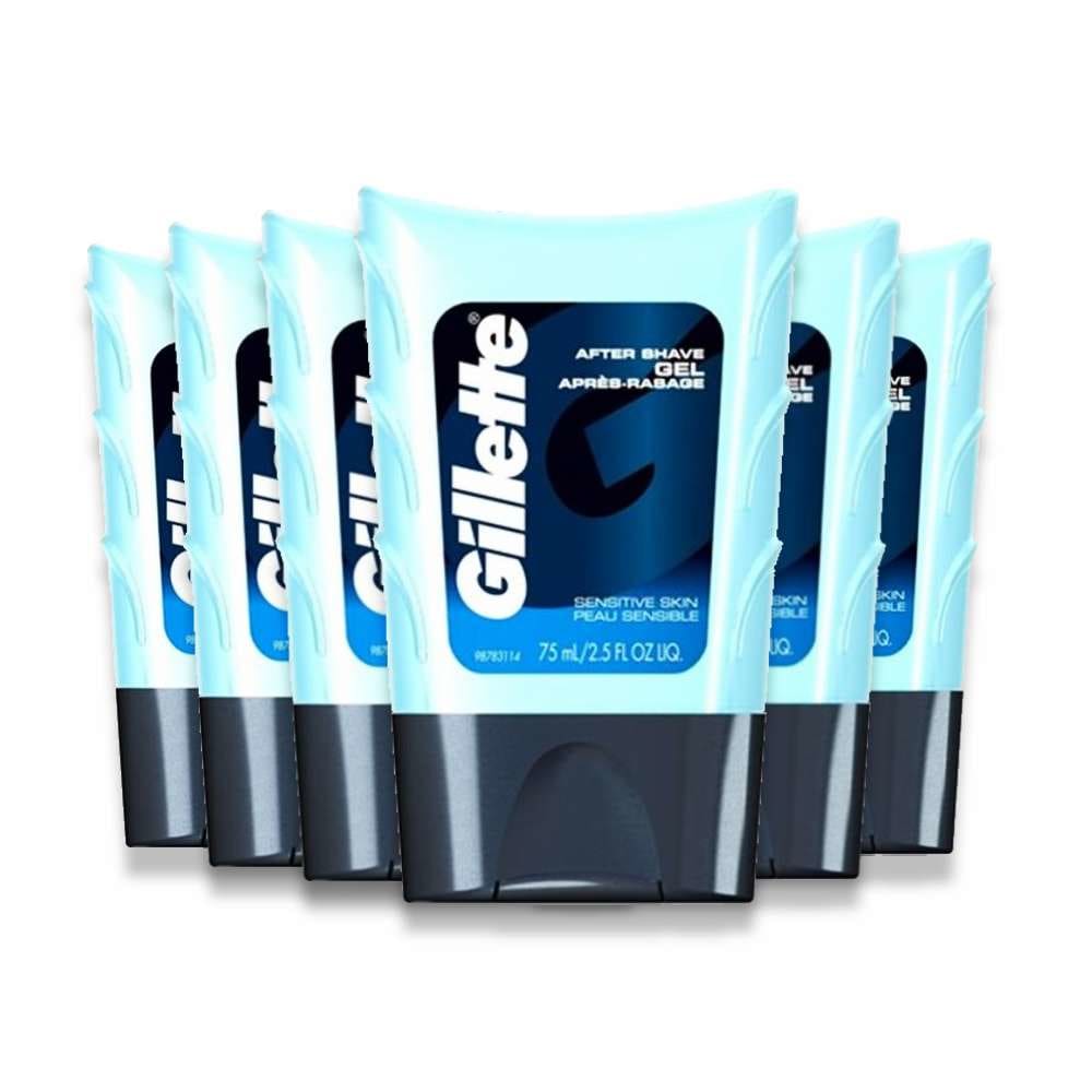 Gillette After Shave Gel Sensitive Skin 2.5 oz - 6 Pack - Gel - Gillette