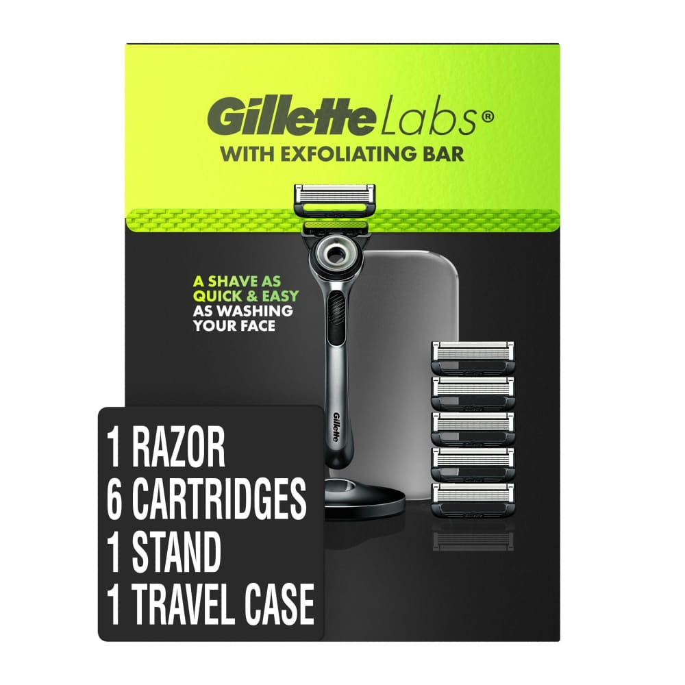 Gillette Labs with Exfoliating Bar Men’s Razor with Travel Case - Gillette