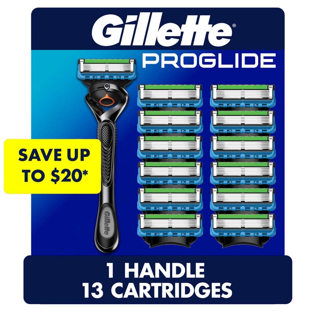 Gillette ProGlide Men’s Razor Handle + 13 Cartridges - Razors Shaving & Hair Removal - Gillette
