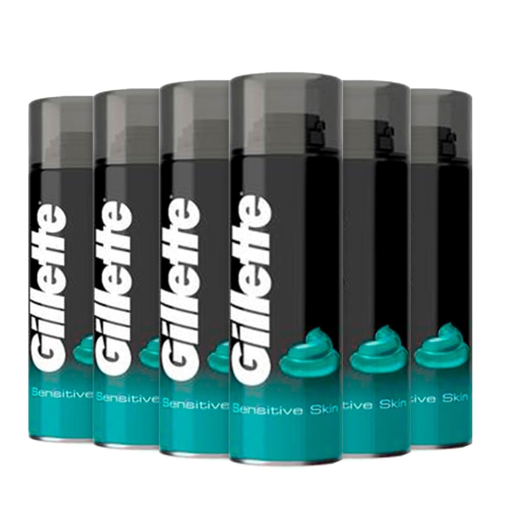 Gillette Shaving Foam Sensitive Bulk - 6 pack 300 ml Each - Shave - Gillette